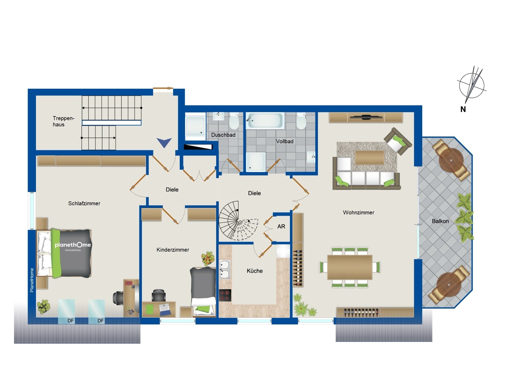 Maisonette zum Kauf 1.280.000 € 5 Zimmer 156,2 m²<br/>Wohnfläche 2.<br/>Geschoss Marienthal Hamburg 22043