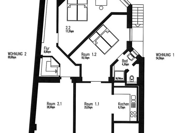 Mehrfamilienhaus zum Kauf 1.560.000 € 23 Zimmer 543 m² 605 m² Grundstück Innenstadt Baden-Baden 76530