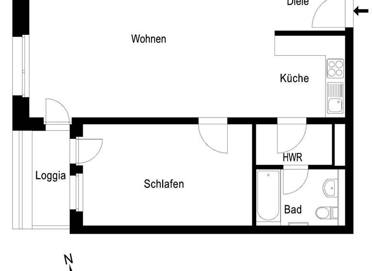 Wohnung zur Miete 1.138 € 2 Zimmer 66,8 m² 1. Geschoss Kopenhagener Straße 99 Wilhelmsruh Berlin 13158