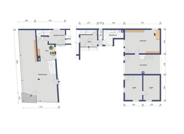 Gewerbeobjekt zum Kauf als Kapitalanlage geeignet 699.000 € 13 Zimmer 728 m² 863 m² Grundstück Schifferstadt 67105