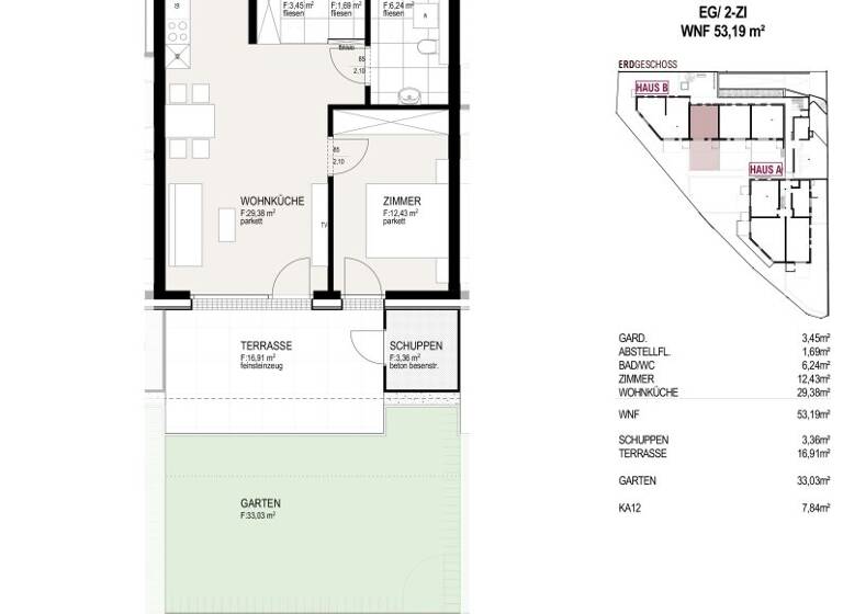 Wohnung zum Kauf - Erstbezug 453.000 € 2 Zimmer 53,2 m² Südtiroler Straße 2 Hall in Tirol 6060