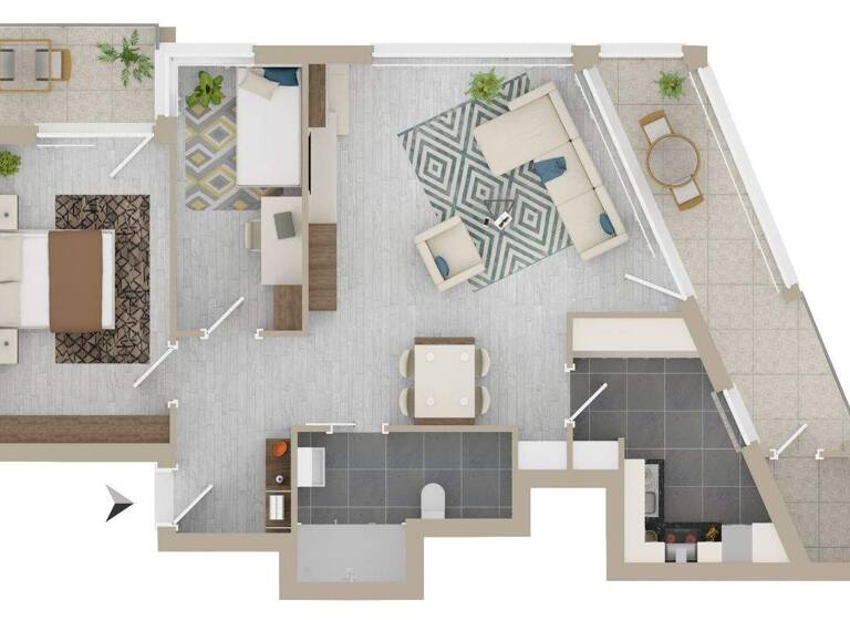 Wohnung zum Kauf 360.000 € 3 Zimmer 80 m² 3. Geschoss Stadtmitte Neu-Ulm 89231