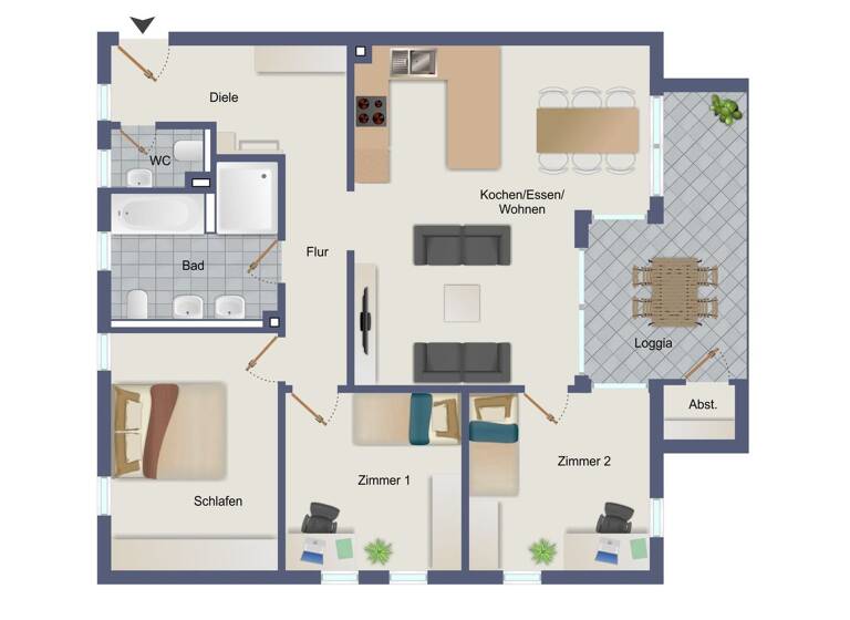 Wohnung zum Kauf - Erstbezug provisionsfrei 500.500 € 4,5 Zimmer 100,6 m² Hauptstraße 29 Mochenwangen Wolpertswende 88284