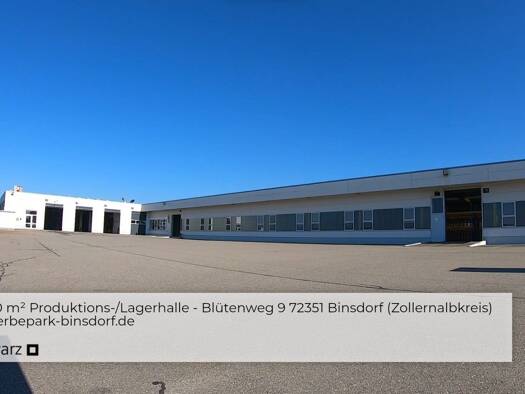 Halle/Industriefläche zur Miete provisionsfrei 5.500 m² Lagerfläche Blütenweg 9 Binsdorf Geislingen 72351