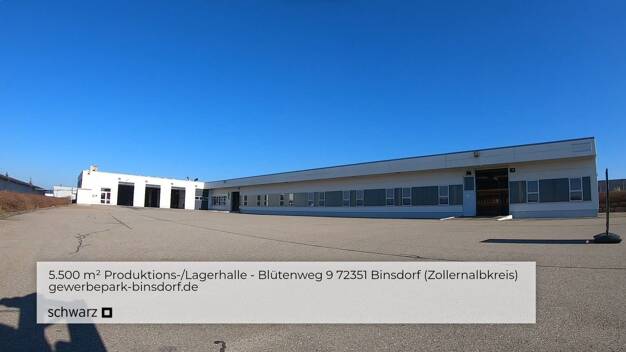 Halle/Industriefläche zur Miete provisionsfrei 5.500 m² Lagerfläche Blütenweg 9 Binsdorf Geislingen 72351