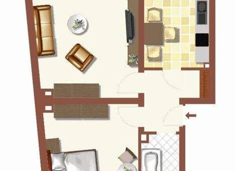 Wohnung zur Miete 499 € 2 Zimmer 55,5 m² 1. Geschoss frei ab 21.03.2027 Tilsiter Straße 18 Mitte Heiligenhaus 42579