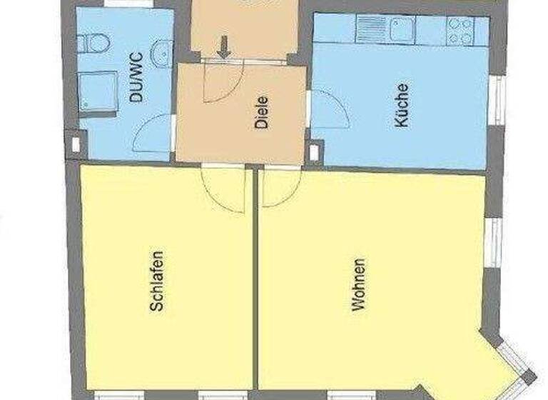 Wohnung zur Miete 700 € 2 Zimmer 58 m² 2. Geschoss Markt 13 Marburg 35037