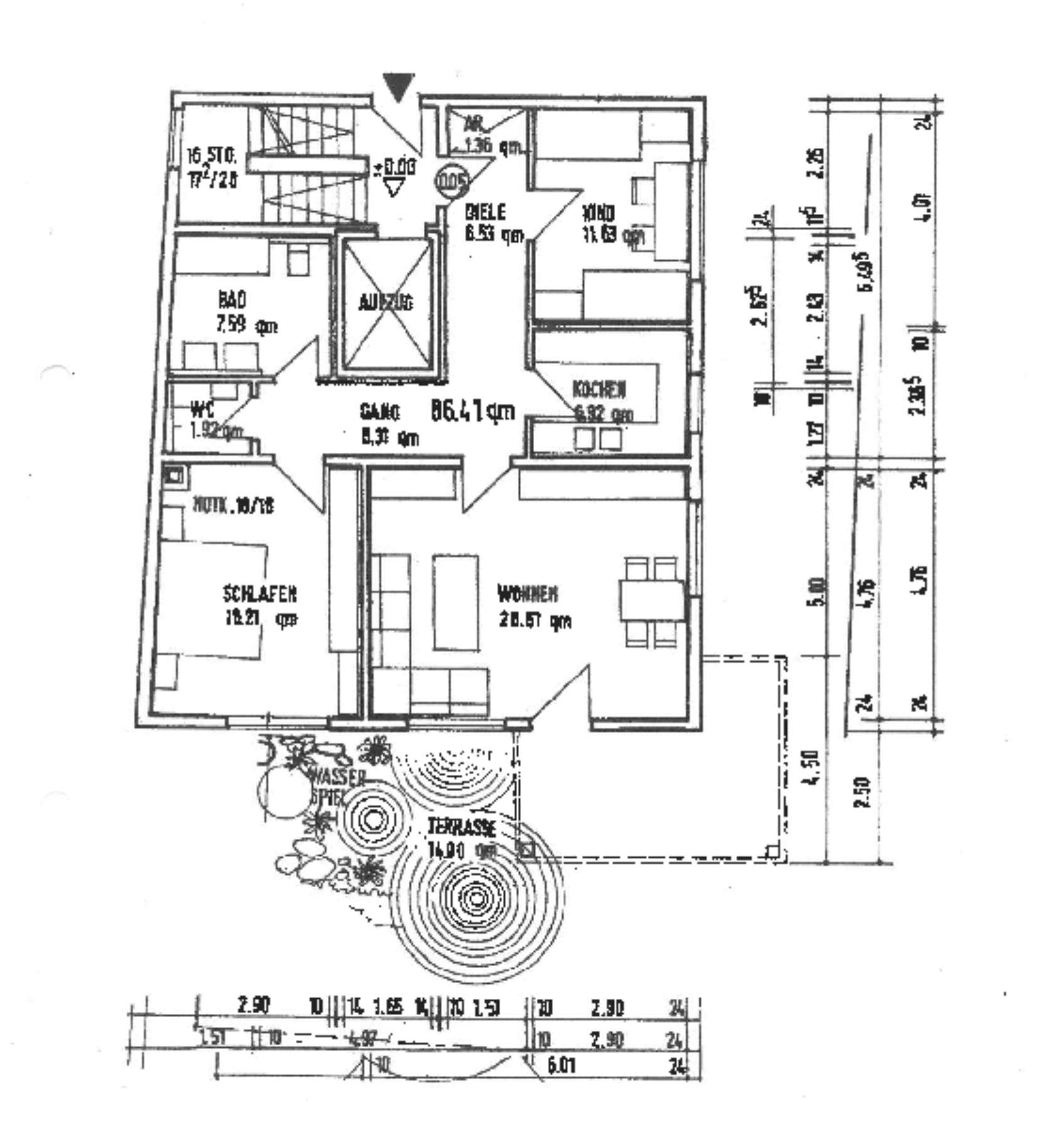 Terrassenwohnung zum Kauf provisionsfrei 360.000 € 3 Zimmer 89,9 m²<br/>Wohnfläche EG<br/>Geschoss Lange Zeile 1 St. Johannis Nürnberg 90419