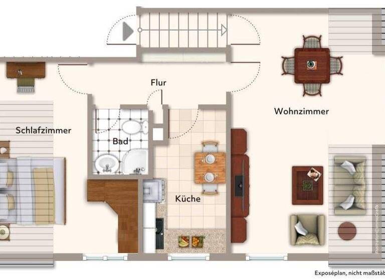 Wohnung zum Kauf 195.000 € 2 Zimmer 46 m² Bad Cannstatt Stuttgart (Bad Cannstatt) 70376