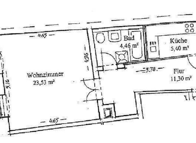 Studio zur Miete 260 € 1 Zimmer 44 m² 1. Geschoss Weingasse 13 Freiberg 09599