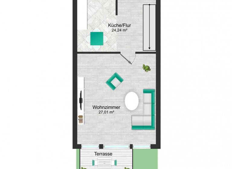 Terrassenwohnung zum Kauf 57.600 € 3 Zimmer 96 m² EG Straße des Friedens 50 a-c Zschornewitz Gräfenhainichen 06772