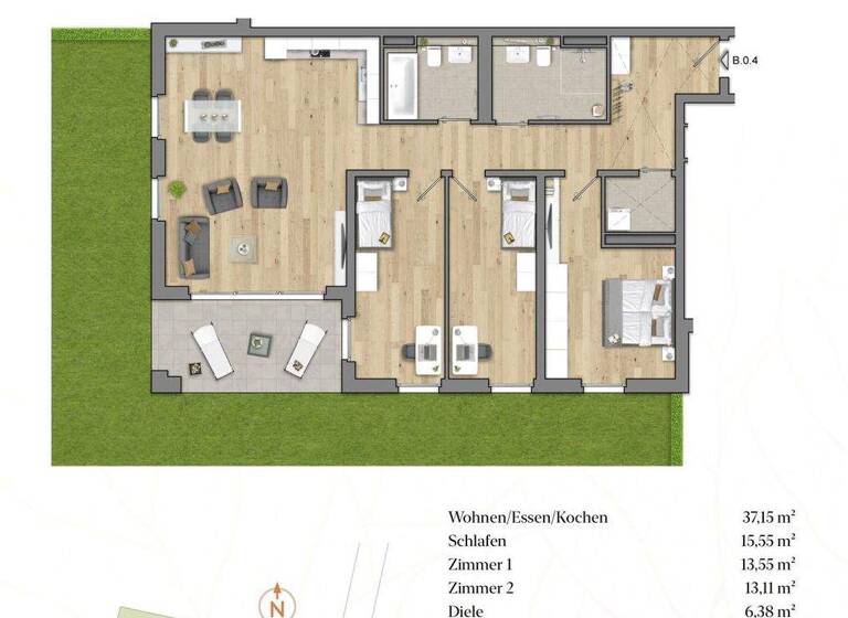Wohnung zum Kauf - Erstbezug 662.000 € 4 Zimmer 116,9 m² EG Walter-Gropius-Str. 8 Rösrath 51503