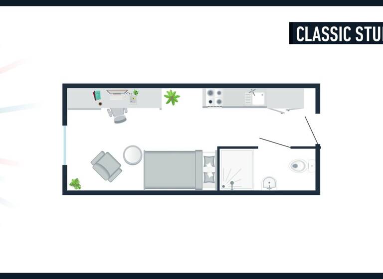 Studio zur Miete 545 € 1 Zimmer 18 m² Schönaugürtel Jakomini Graz 8010