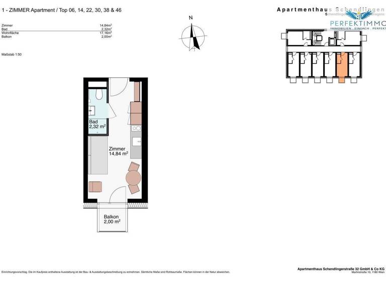 Wohnung zum Kauf 153.259 € 1 Zimmer 17,2 m² Bregenz 6900