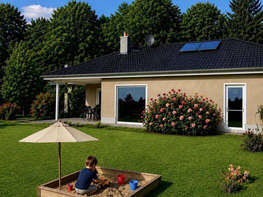 Bungalow zum Kauf - Erstbezug provisionsfrei 348.000 € 130 m² 1.370 m² Grundstück Hohenebra Sondershausen 99706