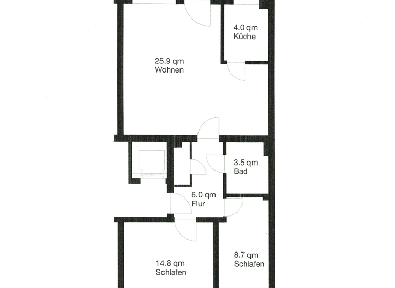 Wohnung zur Miete 485 € 3 Zimmer 67 m² 2. Geschoss frei ab sofort Regentenstraße 93 Stadtmitte Mönchengladbach 41061