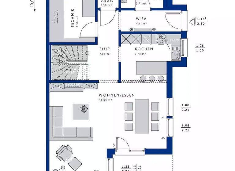 Doppelhaushälfte zum Kauf 590.100 € 6 Zimmer 192 m² 1.073 m² Grundstück Kleinochsenfurt Ochsenfurt 97199