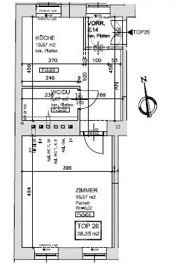 Wohnung zum Kauf 89.000 € 1 Zimmer 38,4 m²<br/>Wohnfläche Wien 1150