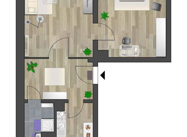 Wohnung zur Miete 249 € 2 Zimmer 48,5 m² 2. Geschoss L.-Ebersberger-Str. 53 Gablenz Chemnitz 09127