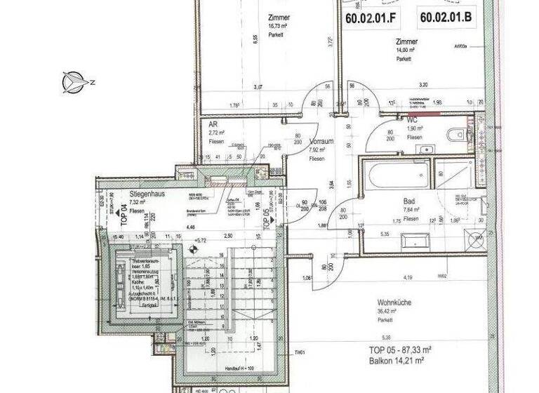 Wohnung zur Miete 1.263 € 3 Zimmer 87,3 m² 1. Geschoss Römergasse 41 Wien 1160