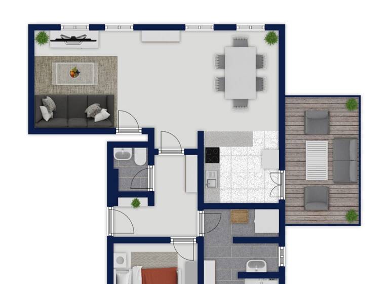 Wohnung zum Kauf 249.000 € 2 Zimmer 62,1 m²<br/>Wohnfläche 1.<br/>Geschoss Heutingsheim Freiberg am Neckar 71691