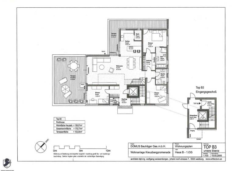 Penthouse zur Miete 4 Zimmer 170,8 m² Kreuzbergpromenade Aigen I Salzburg 5026