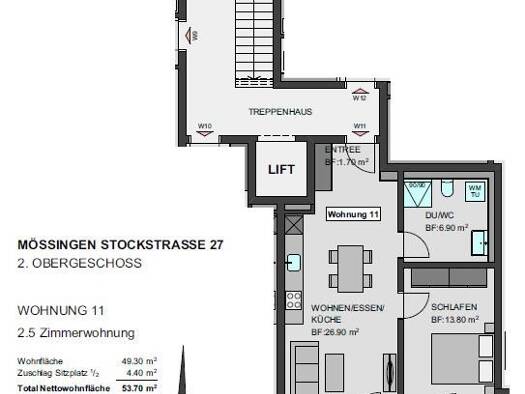 Wohnung zum Kauf - Erstbezug 296.450 € 2,5 Zimmer 53,9 m² 2. Geschoss Mössingen 72116