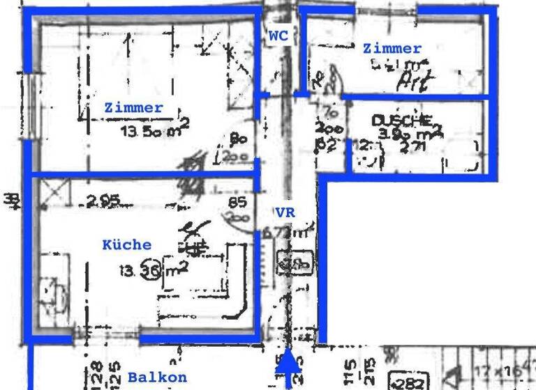 Wohnung zur Miete 420 € 2 Zimmer 47,1 m² 1. Geschoss Großsulzer Straße 54 Großsulz 8401