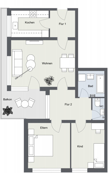 Wohnung zum Kauf 449.000 € 3 Zimmer 79 m²<br/>Wohnfläche Neugermering Germering 82110