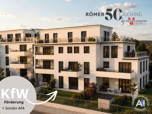 Wohnung zum Kauf - Erstbezug provisionsfrei 499.000 € 2 Zimmer 59,3 m² EG Römerstraße 50 Gilching Gilching 82205