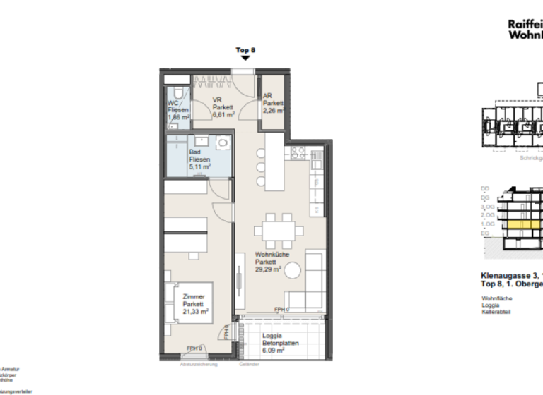 Wohnung zum Kauf provisionsfrei 423.000 € 2 Zimmer 66,5 m² 1. Geschoss Wien 1220