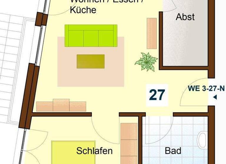 Wohnung zur Miete 494 € 2 Zimmer 52 m² 3. Geschoss frei ab 01.06.2026 Kölner Str. 1-3 Gevelsberg 58285