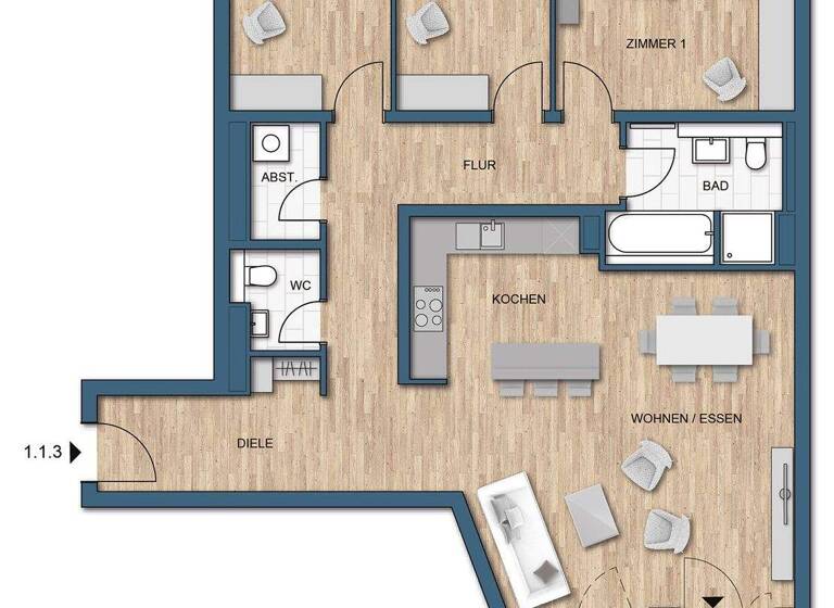 Wohnung zum Kauf - Erstbezug provisionsfrei 699.900 € 4 Zimmer 116,6 m² Am Sportfeld 1 Bad Vilbel 61118