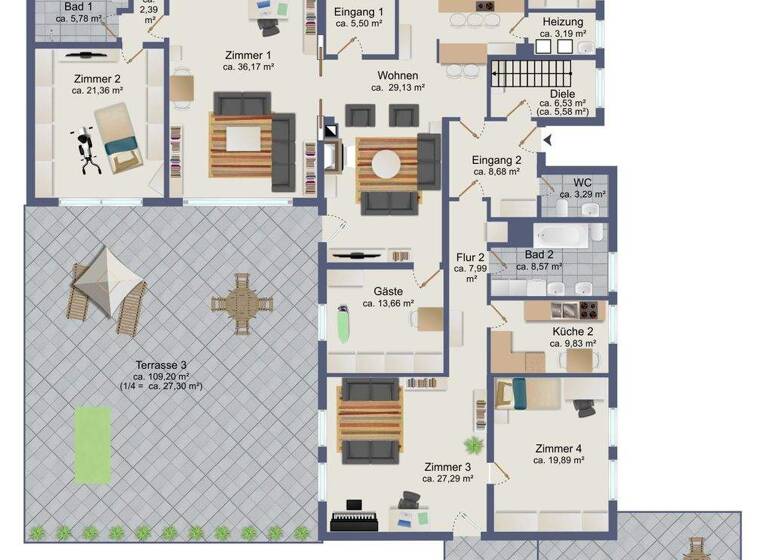 Bungalow zum Kauf 625.000 € 7 Zimmer 337,9 m² 3.435 m² Grundstück Curslack Hamburg Curslack / Curslack 21039