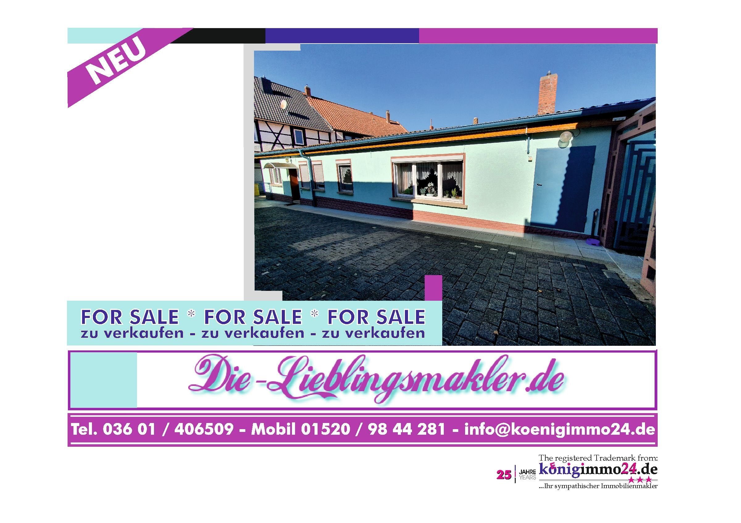 Bungalow zum Kauf 224.200 € 3 Zimmer 111 m²<br/>Wohnfläche 717 m²<br/>Grundstück Ammern Unstruttal 99974