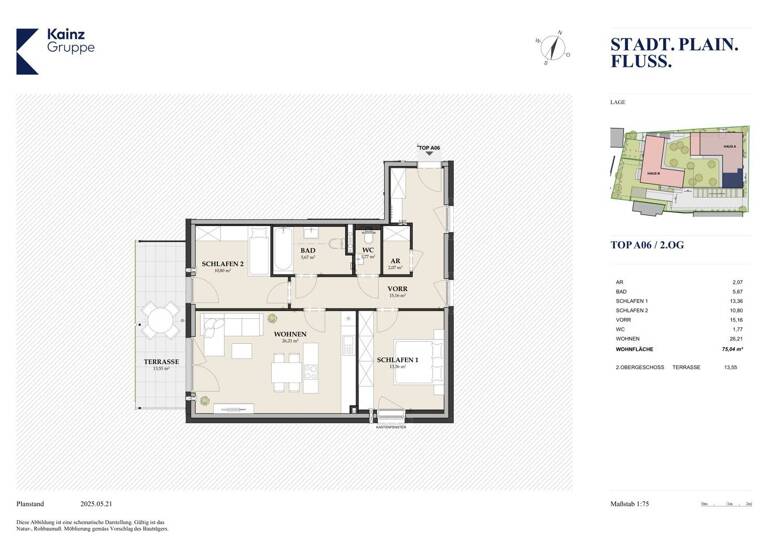 Wohnung zum Kauf - Erstbezug 600.000 € 3 Zimmer 75 m² 2. Geschoss Salzburg 5020
