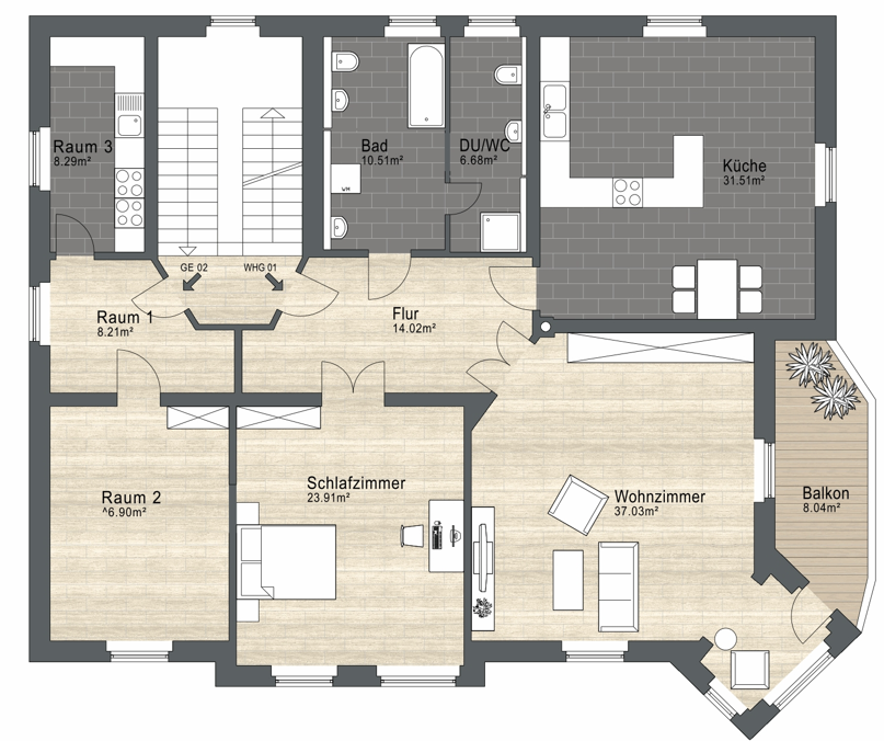 Wohnung zur Miete 671 € 2 Zimmer 122,2 m²<br/>Wohnfläche 1.<br/>Geschoss Kamenz Kamenz 01917