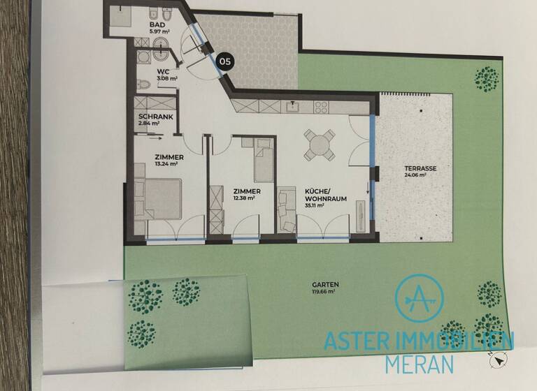 Wohnung zum Kauf - Erstbezug 599.000 € 3 Zimmer 72,6 m² 1. Geschoss Pfarrgasse MERAN 39012