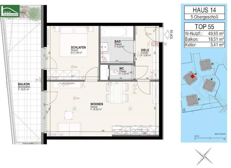 Wohnung zur Miete 569 € 2 Zimmer 49,9 m² 5. Geschoss frei ab 01.04.2026 Olga-Rudel-Zeynek-Gasse 14 Straßgang Graz 8054