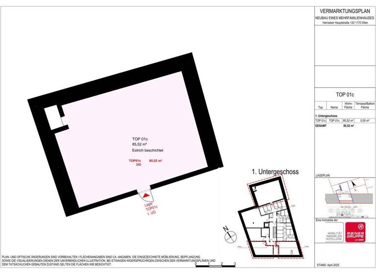 Lagerhalle zur Miete - Erstbezug 770 € 85,5 m² Lagerfläche Wien 1170