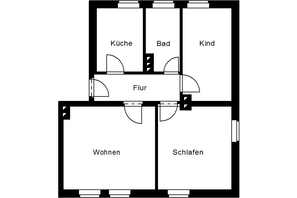 Wohnung zur Miete 298 € 3 Zimmer 63,6 m²<br/>Wohnfläche EG<br/>Geschoss Pestalozzistraße 44 Neundorfer Vorstadt Plauen 08523