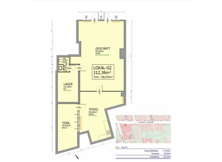 Laden zur Miete provisionsfrei 14,43 € Wien 1030