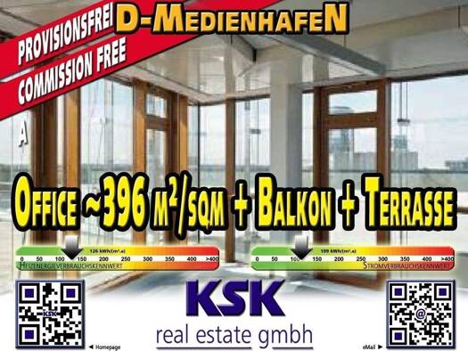 Bürofläche zur Miete provisionsfrei 23,50 € 395,6 m² Bürofläche Hafen Düsseldorf 40219