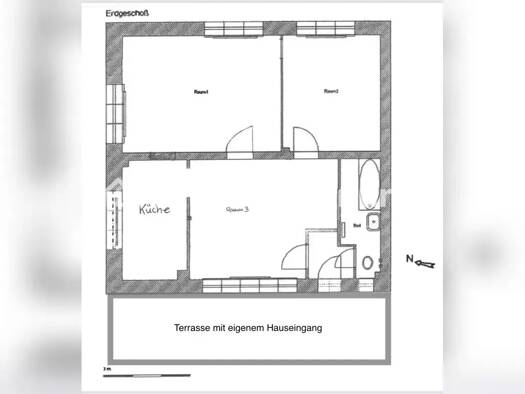 Wohnung zur Miete Tauschwohnung 1.097 € 3 Zimmer 68 m² EG Winterhude Nord 22303