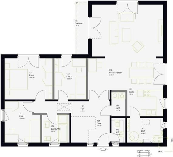 Bungalow zum Kauf provisionsfrei 366.690 € 4 Zimmer 136 m²<br/>Wohnfläche 418 m²<br/>Grundstück Marienberg Übach-Palenberg 52531