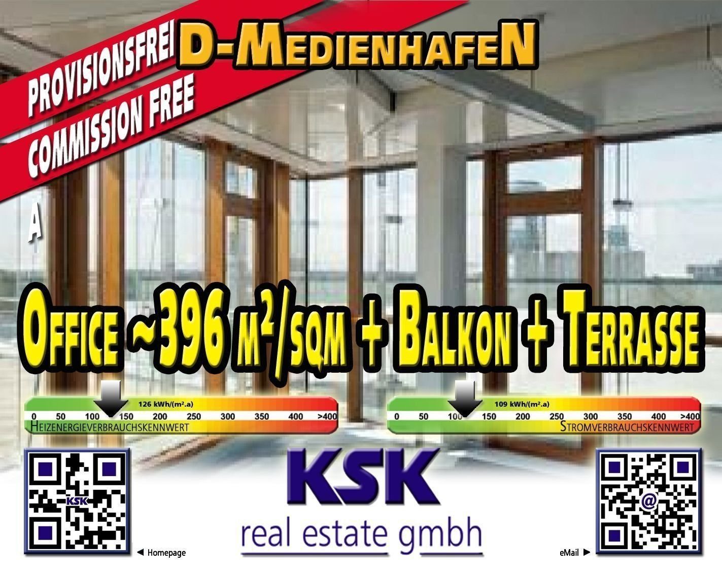 Bürofläche zur Miete provisionsfrei 24,50 € 395,6 m²<br/>Bürofläche Unterbilk Düsseldorf 40219