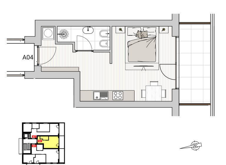 Studio zum Kauf 231.000 € 1 Zimmer 28,1 m² 1. Geschoss Sarnser Straße 17 Brixen 39042