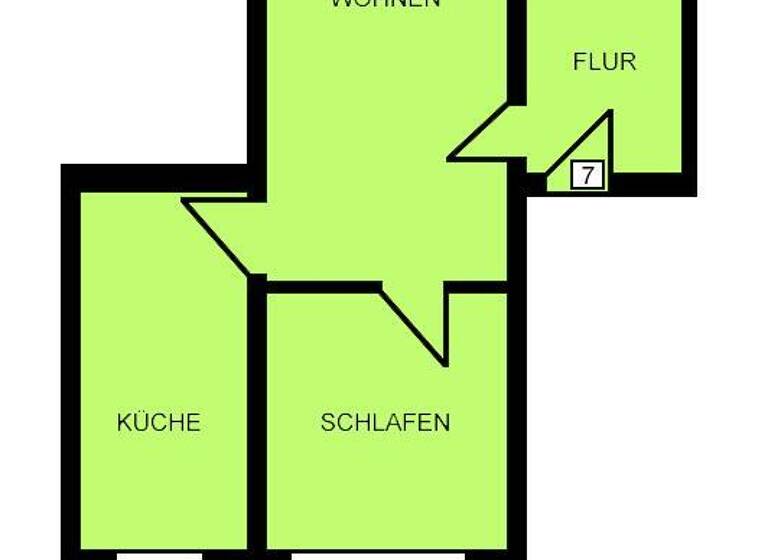 Wohnung zur Miete 255 € 2 Zimmer 57,2 m² 3. Geschoss Zaderastraße 62 Westend Plauen 08523