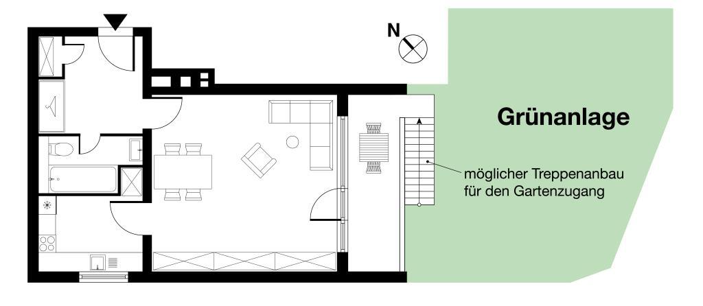 Wohnung zum Kauf provisionsfrei 150.000 € 1 Zimmer 49 m²<br/>Wohnfläche EG<br/>Geschoss Scharfenberger Straße 28 Konradshöhe Berlin 13505