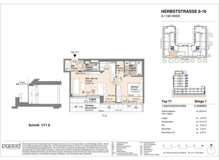 Wohnung zum Kauf 381.200 € 2 Zimmer 46,2 m² frei ab 01.09.2028 Wien 1160